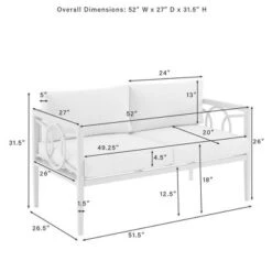 Ashford 4pc Outdoor Metal Conversation Set - Cream - Crosley -Crosley Sales Store GUEST 46e44357 e7f4 4fad a1c0 a67d29a336bb