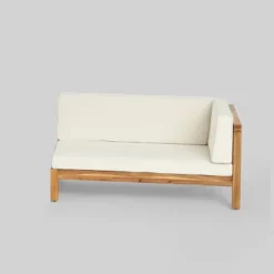 Oana 4pc Acacia Wood Patio Sectional Chat Set W/ Cushions - Christopher Knight Home -Crosley Sales Store GUEST 473d1a9e 7a67 454c b2fe 003ee6a9070f