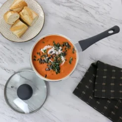 Oster® Oster 2.5 Quart Nonstick Aluminum Saucepan With Lid In Gray -Crosley Sales Store GUEST 476d06ee 742f 4d1e 89eb b1293c081fd9