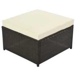 9pc Wicker Patio Sectional Seating Set With Cushions - Beige - GODEER -Crosley Sales Store GUEST 47c6b8da 5b62 4192 a7b8 5dbf90743c1d