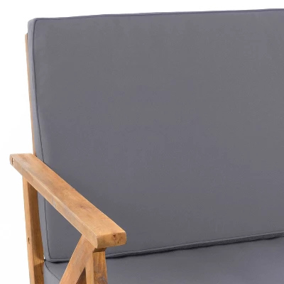 Panama 4pc Acacia Wood Patio Chair Set - Teak Finish - Christopher Knight Home 7 Panama 4pc Acacia Wood Patio Chair Set - Teak Finish - Christopher Knight Home - Image 7