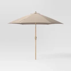 9'x9' Market Patio Umbrella - Light Wood Pole - Threshold™ -Crosley Sales Store GUEST 480e732e 53ce 47e9 9dab 21299bd1e353