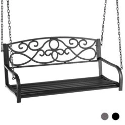 Tangkula Patio Hanging Porch Swing Outdoor 2-Person Metal Swing Bench Chair W/ Chains 19 Tangkula Patio Hanging Porch Swing Outdoor 2-Person Metal Swing Bench Chair W/ Chains -Crosley Sales Store GUEST 4859547d b4f2 4b67 8d66 af8627121c90