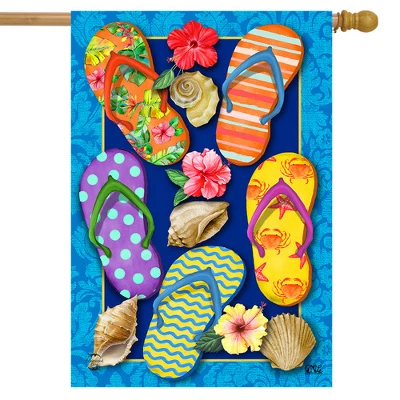 Paradise Flip Flops Summer House Flag 28 X 40 Briarwood Lane 1 Paradise Flip Flops Summer House Flag 28 X 40 Briarwood Lane