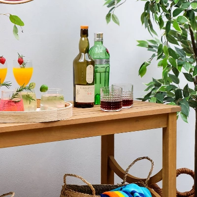 Abbington Teak Patio Console Table - Cambridge Casual 3 Abbington Teak Patio Console Table - Cambridge Casual - Image 3