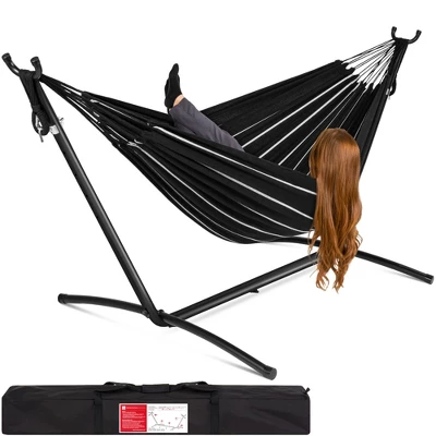 Best Choice Products 2-Person Brazilian-Style Cotton Double Hammock With Stand Set W/ Carrying Bag 14 Best Choice Products 2-Person Brazilian-Style Cotton Double Hammock With Stand Set W/ Carrying Bag - Image 14