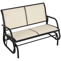 Outsunny 2-Person Outdoor Glider Bench Patio Double Swing Rocking Chair Loveseat W/Power Coated Steel Frame For Backyard Garden Porch 17 Outsunny 2-Person Outdoor Glider Bench Patio Double Swing Rocking Chair Loveseat W/Power Coated Steel Frame For Backyard Garden Porch -Crosley Sales Store GUEST 4979ebf8 3c66 4092 b908 cd530ac739a7