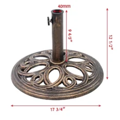 Tangkula 18"Round Umbrella Base Stand Cast Iron Heavy Duty 23lbs 9 Tangkula 18"Round Umbrella Base Stand Cast Iron Heavy Duty 23lbs -Crosley Sales Store GUEST 4a24b0ad ec60 4251 afd6 f5efda40b408
