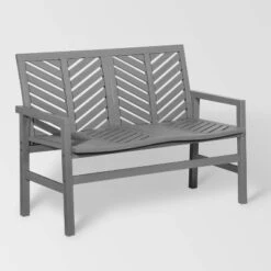 Slatted Chevron Acacia Wood Patio Loveseat – Saracina Home -Crosley Sales Store GUEST 4aaa56bf 66a3 4a7a b898 356d6bf47fb1
