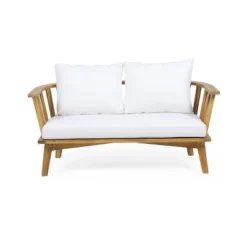 Solano 4pc Outdoor Wooden Chat Set With Rectangular Coffee Table - White/Teak - Christopher Knight Home 18 Solano 4pc Outdoor Wooden Chat Set With Rectangular Coffee Table - White/Teak - Christopher Knight Home -Crosley Sales Store GUEST 4ac1380d d7b5 4400 8130 3d4a21e89db7