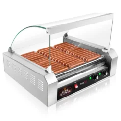 Olde Midway Electric Hot Dog Roller Grill Machine With Glass Cover, Commercial Grade -Crosley Sales Store GUEST 4b06841f c39f 444f 9fb0 f0cfa91bd81c