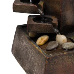 11" Resin Tiered Stone Eternity Tabletop Fountain Brown - Alpine Corporation -Crosley Sales Store GUEST 4b6c6aae 2a9d 4ca0 a7f5 137896dea110