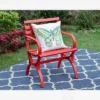 Outdoor Steel Single Seat Garden Arm Chair - Red - Captiva Designs