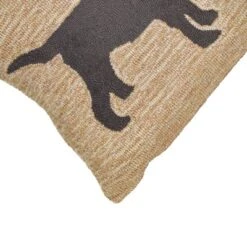 18"x18" Front Porch Christmas Dog Indoor/Outdoor Square Throw Pillow Neutral - Liora Manne -Crosley Sales Store GUEST 4c347726 9146 4bbc b829 9d2248e64273