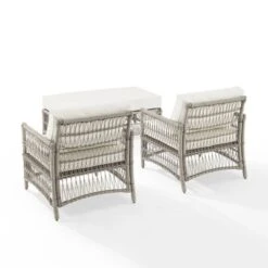 3pc Thatcher Outdoor Steel Chair & Ottoman Set Creme/Driftwood - Crosley 22 3pc Thatcher Outdoor Steel Chair & Ottoman Set Creme/Driftwood - Crosley -Crosley Sales Store GUEST 4c999238 29f2 4277 bbbf 47155b417000