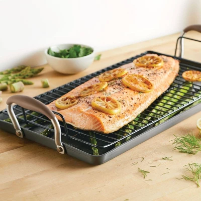 Anolon Advanced Home 10"x18" Double Burner Griddle Bronze 6 Anolon Advanced Home 10"x18" Double Burner Griddle Bronze - Image 6