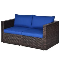 Costway 4PCS Patio Rattan Corner Sofa Sectional Furniture SetBlueBeigeNavy Cushion 14 Costway 4PCS Patio Rattan Corner Sofa Sectional Furniture SetBlueBeigeNavy Cushion -Crosley Sales Store GUEST 4d4da3ba 09bb 4e00 8377 1e9e0c3f9f73