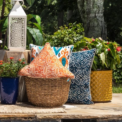 25" Merida Pimento Floor Pillow Orange - Pillow Perfect 2 25" Merida Pimento Floor Pillow Orange - Pillow Perfect - Image 2