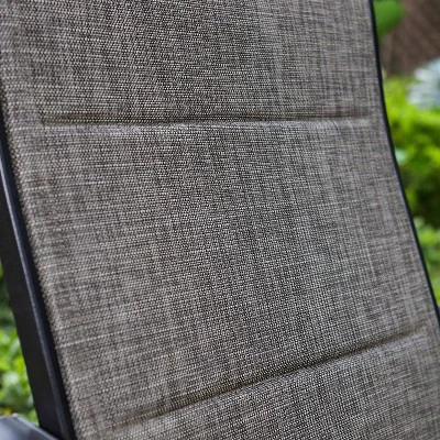 Patio Set With Steel Table With 1.57" Umbrella Hole & Steel Swivel Sling Arm Chairs - Captiva Designs 14 Patio Set With Steel Table With 1.57" Umbrella Hole & Steel Swivel Sling Arm Chairs - Captiva Designs - Image 14