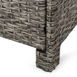 Puerta 2pk Outdoor Wicker Ottomans With Cushions - Black/Dark Gray - Christopher Knight Home -Crosley Sales Store GUEST 4fec050f c0bc 461d ad9a 460a5314b792