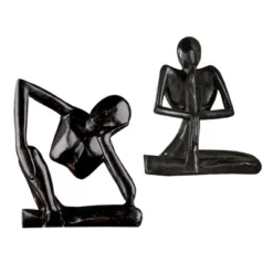 Design Toscano Authentic Foundry Iron Balinese Yogi Sculptures: Set