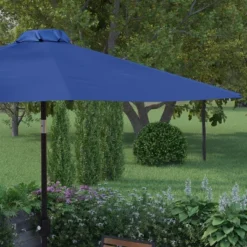 Merrick Lane 9' Round UV Resistant Outdoor Patio Umbrella With Height Lever And 33° Push Button Tilt -Crosley Sales Store GUEST 5127ae3a 7c2c 4554 ade7 dbcf95358787