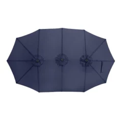 Extra Large Outdoor Umbrella - 15 Ft Double Patio Shade With Easy Hand Crank For Outdoor Furniture, Deck, Backyard, Or Pool By Pure Garden (Navy) -Crosley Sales Store GUEST 5153b0c0 ce1d 428e 92f4 cfe7978041b8