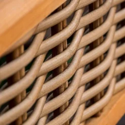 Cambridge Casual Auburn Teak & Wicker Outdoor Patio Daybed With Cushion Brown/Blue -Crosley Sales Store GUEST 51d92a18 6129 4261 a276 c081bf143388