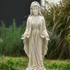 LuxenHome 30.5" H Virgin Mary Indoor Outdoor Statue Garden Statues, Gray Or Ivory 14 LuxenHome 30.5" H Virgin Mary Indoor Outdoor Statue Garden Statues, Gray Or Ivory -Crosley Sales Store GUEST 520647ec 9e96 4997 8458 bb1a6d88b755