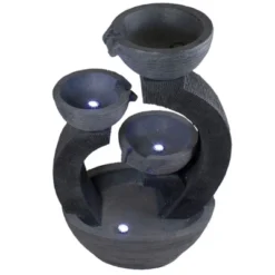 Northlight 31.5" Black Lighted Three-tier Outdoor Garden Water Fountain -Crosley Sales Store GUEST 54ce2cba 762f 4285 9b51 4d5e11a97171