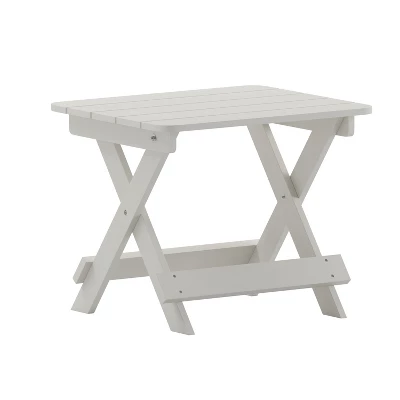 Emma And Oliver Portable Folding HDPE Adirondack Side Table For Indoor/Outdoor Use 14 Emma And Oliver Portable Folding HDPE Adirondack Side Table For Indoor/Outdoor Use - Image 14