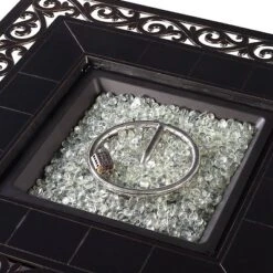 5pc Outdoor Dining Set With 42" Aluminum Square Damask Design Fire Table & Deep Seating Swivel Rocking Chairs - Oakland Living 18 5pc Outdoor Dining Set With 42" Aluminum Square Damask Design Fire Table & Deep Seating Swivel Rocking Chairs - Oakland Living -Crosley Sales Store GUEST 554e06cd 1190 47b8 aec0 2c15d53594b0