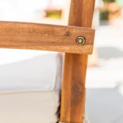 Acacia Wood X-Back Love Seat With Cushions Brown - Saracina Home -Crosley Sales Store GUEST 55ed72cc a28a 447d 9d4f 8282777f0da0