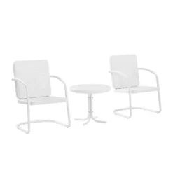 Bates 3pc Outdoor Chair Set - White - Crosley -Crosley Sales Store GUEST 568b028b 994f 431f 921c cafe10172829