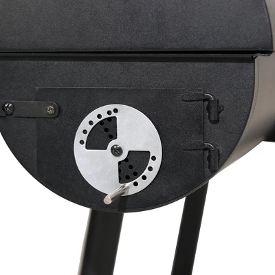 Captiva Designs E02GR006 Offset Charcoal Smoker - Black 4 Captiva Designs E02GR006 Offset Charcoal Smoker - Black - Image 4