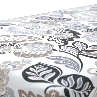 45" X 18" Outdoor/Indoor Bench Cushion Dailey Pewter Black - Pillow Perfect 3 45" X 18" Outdoor/Indoor Bench Cushion Dailey Pewter Black - Pillow Perfect - Image 3