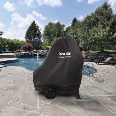 Premium Vertical Offset Charcoal Smoker Cover Black - Dyna-Glo 1 Premium Vertical Offset Charcoal Smoker Cover Black - Dyna-Glo