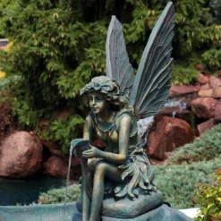Sunnydaze Decor Sunnydaze 30"H Electric Fiberglass Fairy Shell Outdoor Water Fountain -Crosley Sales Store GUEST 5a3545af d4c5 4068 9381 fe2a54e5dfe3