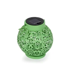 2pk Round Decorative Outdoor Lanterns Green - Techko Maid