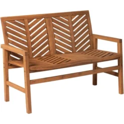 Slatted Chevron Acacia Wood Patio Loveseat – Saracina Home -Crosley Sales Store GUEST 5a4c2c18 3399 49e8 b03f 3b7e722ca08d