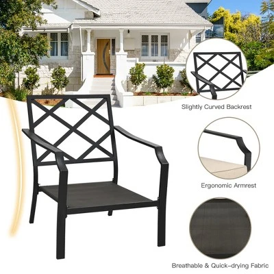 Costway 4 PCS Patio Furniture Set Cushion Sofa Loveseat Sectional Garden Deck Poolside 6 Costway 4 PCS Patio Furniture Set Cushion Sofa Loveseat Sectional Garden Deck Poolside - Image 6