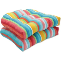 Set Of 2 Outdoor/Indoor Wicker Seat Cushions Dina - Pillow Perfect -Crosley Sales Store GUEST 5b6ebd0f d2bc 403f 98b5 b4c04e7ea262