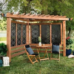 NewTown Decorative Outdoor Privacy Screen Panels, Metal Laser Cut Privacy Screen Decorative Patio Metal Fence For Outdoor Indoor Decor-The Pop Home -Crosley Sales Store GUEST 5bda3f79 a693 4dc5 9440 ad77615800ad