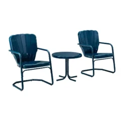 Ridgeland 3pc Outdoor Seating Set - Navy - Crosley -Crosley Sales Store GUEST 5e4ae153 43a6 4304 b8d0 f993687b205a