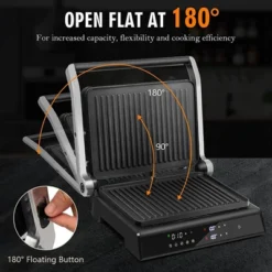 Costway Electric Panini Press Grill 1200W Sandwich Maker With Independent Temperature Control & Removable Drip Tray -Crosley Sales Store GUEST 5eb38558 e73d 416a b47f dddc7f1cb80b