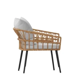 Flash Furniture Evin Set Of 2 Boho Indoor/Outdoor Rope Rattan Wicker Patio Chairs With All-Weather Cushions 20 Flash Furniture Evin Set Of 2 Boho Indoor/Outdoor Rope Rattan Wicker Patio Chairs With All-Weather Cushions -Crosley Sales Store GUEST 5ebd5c15 1b47 4d77 9c47 553c112ff191