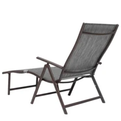 3pc Outdoor Set With Aluminum Adjustable Chaise Lounge & Table Set - Black/Gray - Crestlive Products -Crosley Sales Store GUEST 5f295f31 4821 48b3 bd6c 2322cdc0d29e
