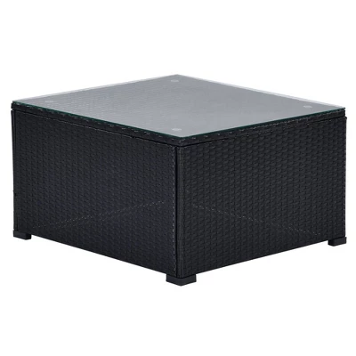 6pc Wicker Patio Conversation Set With Cushions - Black/Gray - GODEER 17 6pc Wicker Patio Conversation Set With Cushions - Black/Gray - GODEER - Image 17