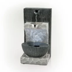 14" Modern Cascading Tabletop Fountain With LED Lights Gray - Alpine Corporation 8 14" Modern Cascading Tabletop Fountain With LED Lights Gray - Alpine Corporation -Crosley Sales Store GUEST 60f70733 4da5 4cd6 85aa 55bb07c0f487