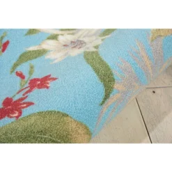 Waverly Un & Shade "Wailea Coast" Aqua Indoor/Outdoor Area Rug By Nourison 8 Waverly Un & Shade "Wailea Coast" Aqua Indoor/Outdoor Area Rug By Nourison -Crosley Sales Store GUEST 611868db a2f4 49f5 8649 f86a9a346952